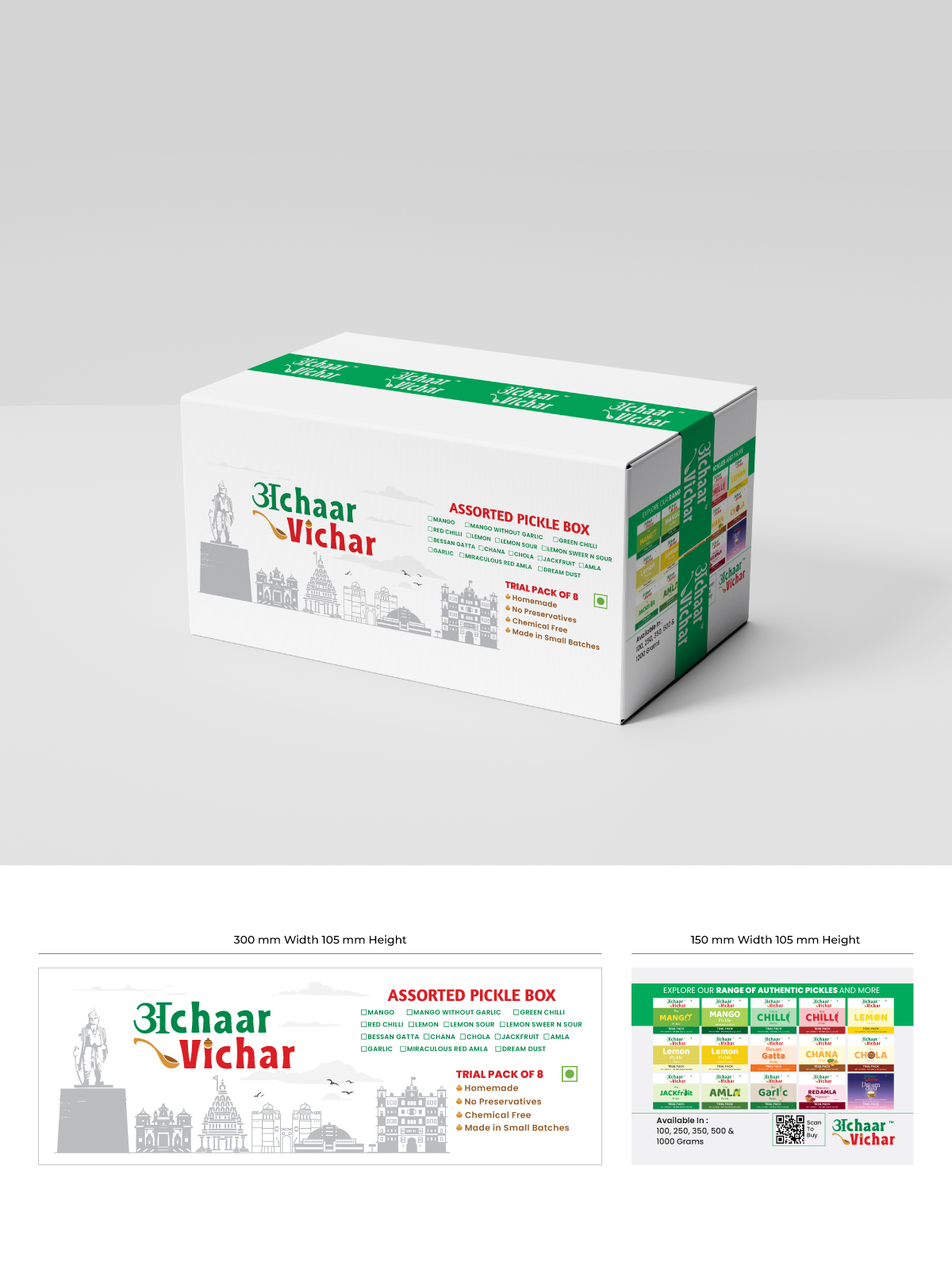 Achaar Vichar assorted pickle box with dielines