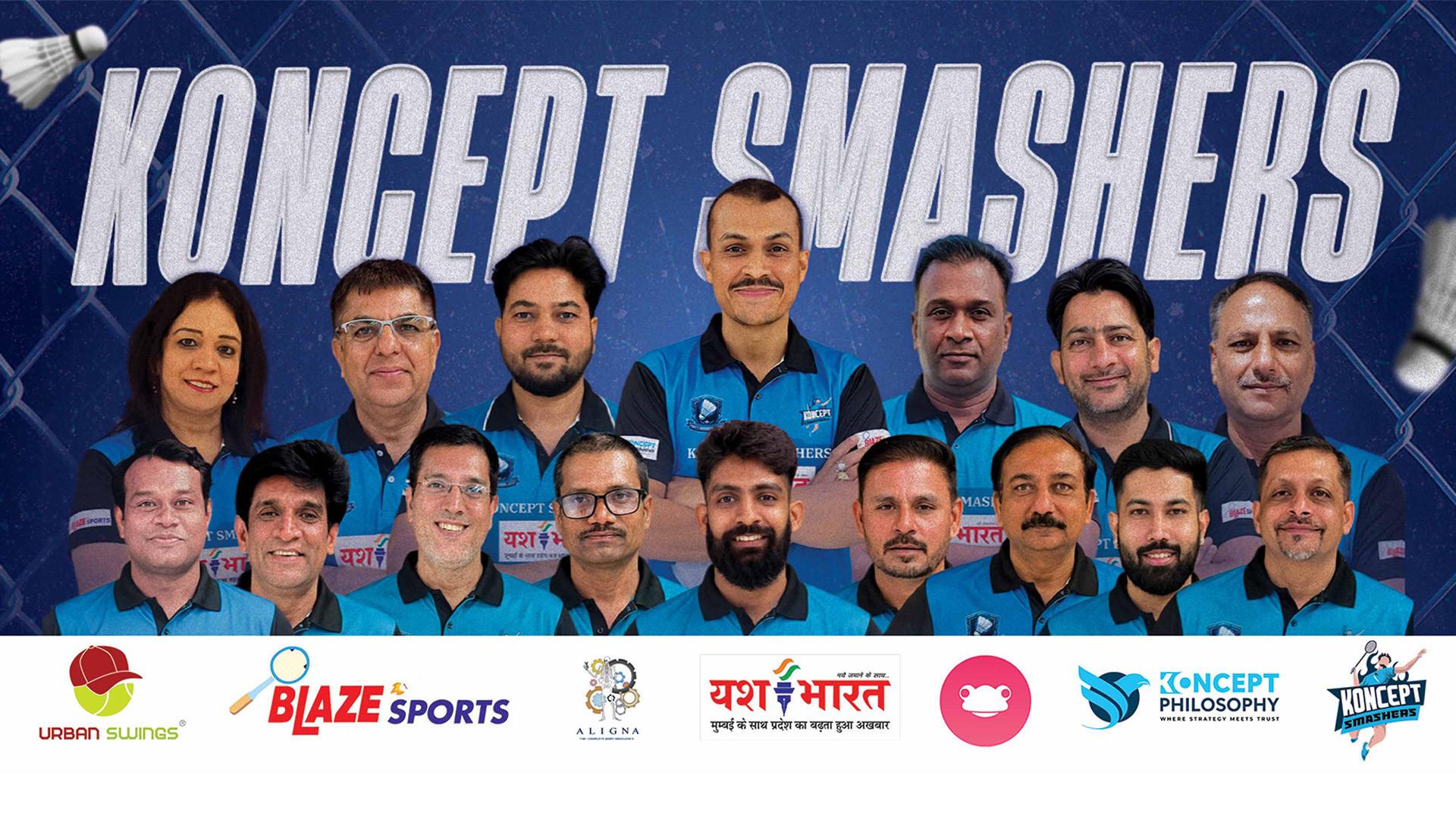 Koncept Smashers badminton team hoarding