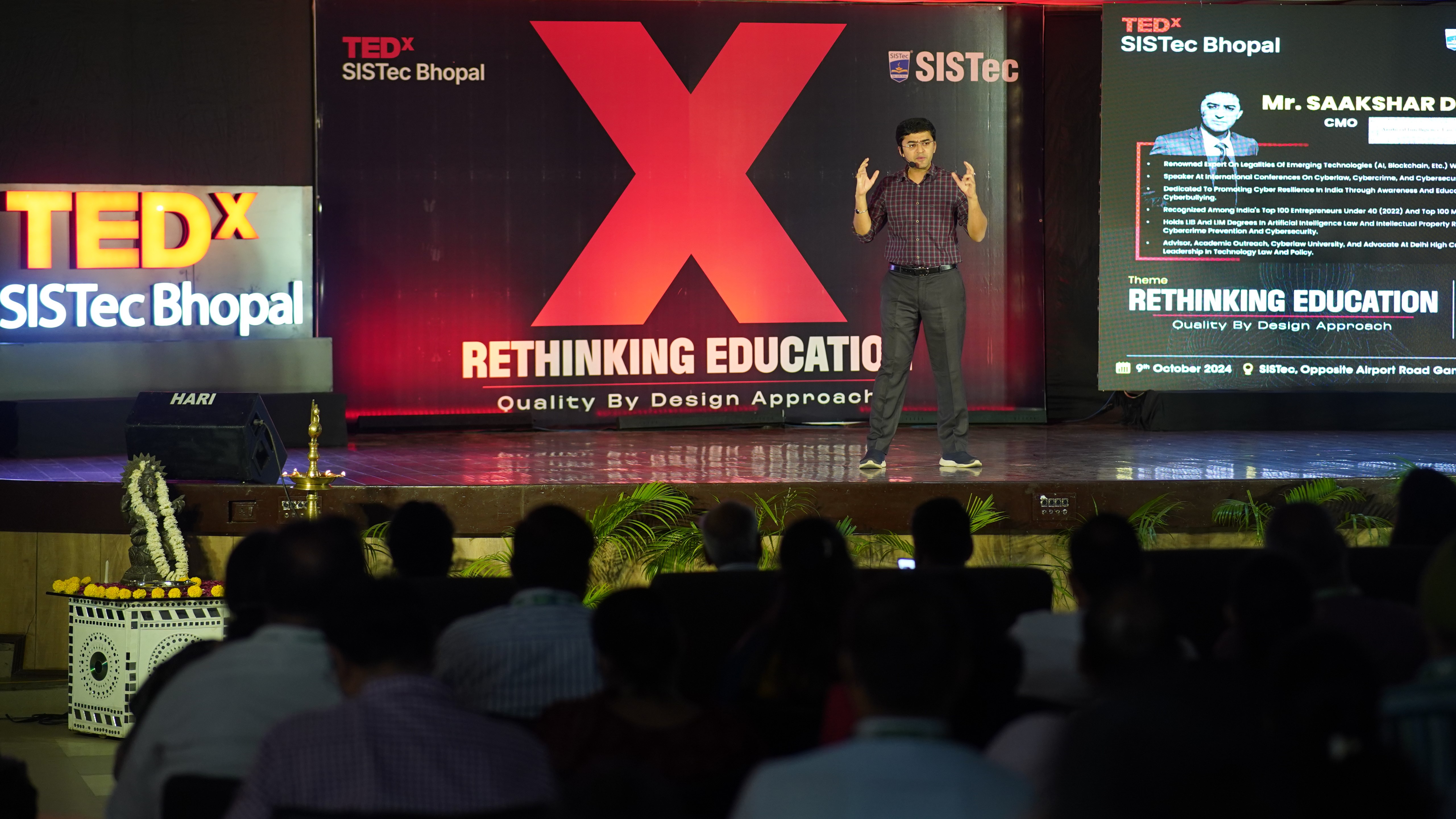 TEDx SISTec Bhopal main stage backdrop